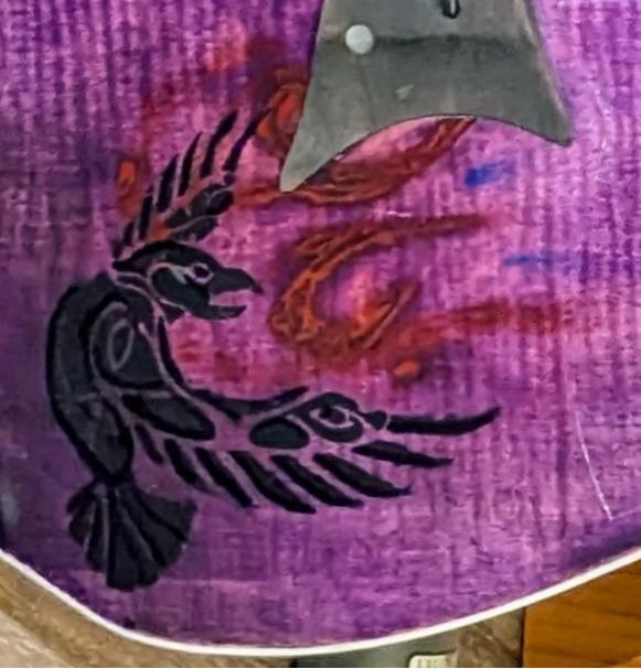 Finished acoustic electric TE style guitar kit built by customer Harlan Barcus