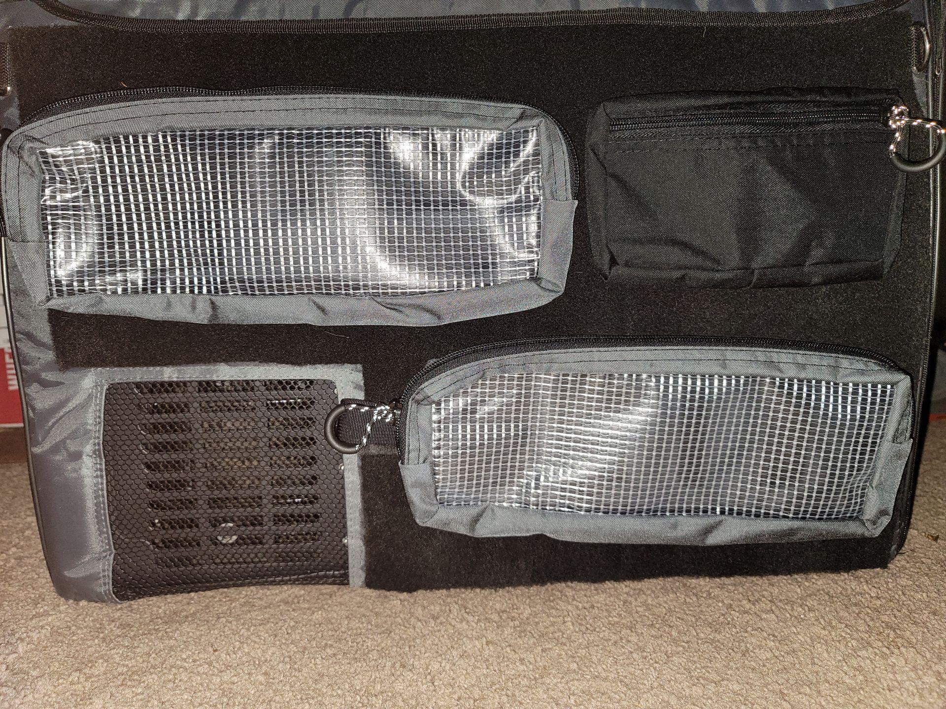 Solid Front Velcro Pouch Medium 4 x 8 x 1" Black Blue Ridge